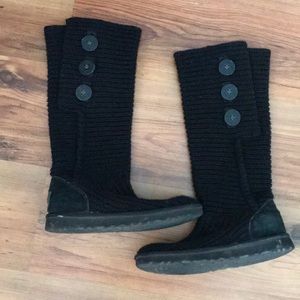 Women’s Black Knit Ugg Boots